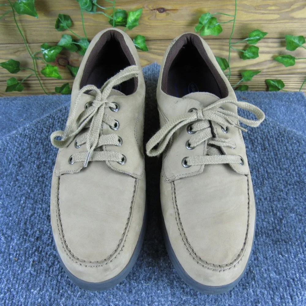Dr. Scholl's‎ Oscar Men's 10 Tan Leather Lace-Up Casual Shoes Comfort